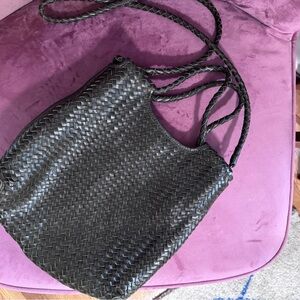 Bembien Mena Woven Crossbody Bag - Olive Green